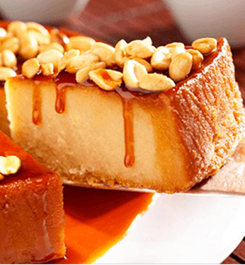Flan de pasta de mani